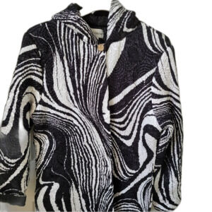 Funky Black and White Jacket with Hood